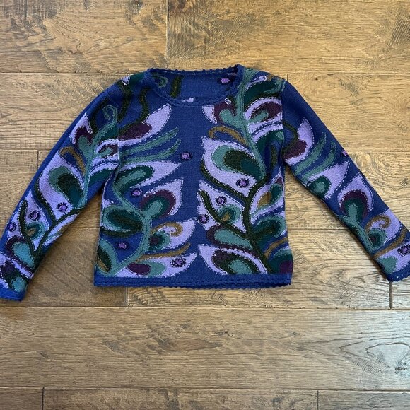 Alpacas Best 100% Baby Alpaca Sweater Small S Handmade Art To Wear Round Neck - Picture 15 of 16